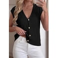 thumbnail image 7 of BTFBM Sweater Vest Women V Neck Cap Sleeve Button Down Knit Tops Spring Summer Loose Lightweight Cardigan Vests, 7 of 7