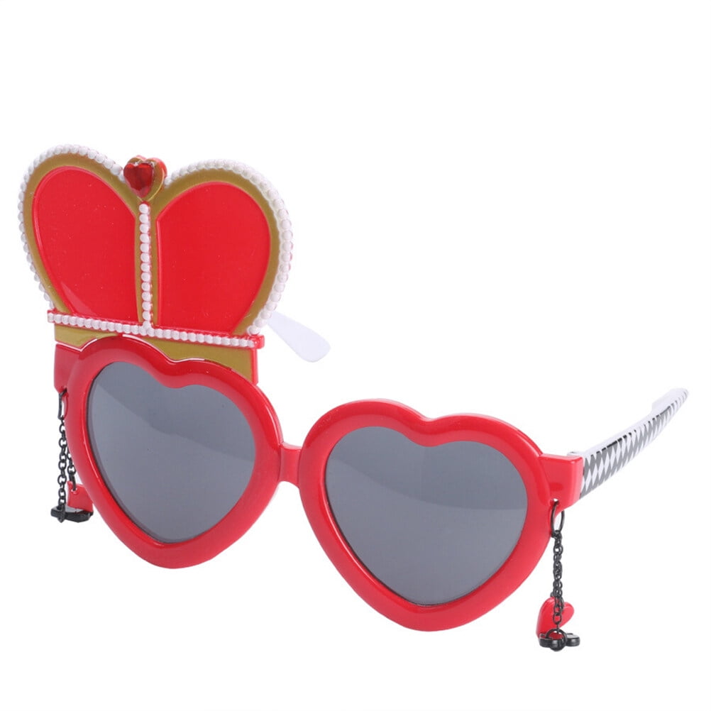 NUOLUX Red Hearts Sunglasses Queen Eyewear Party Favors Novelty Shades