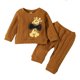 thumbnail image 1 of Gibobby Conjunto de leggings para bebés y niñas Tops de manga larga para bebés, niños y niñas, Otoño Invierno, pantalones de Color sólido, conjuntos de 2 piezas(A,12-18 Months), 1 of 4