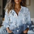 thumbnail image 2 of Stamzod Women Shirts Trendy 2026 Dressy Casual Oversized Long Sleeve Shirt Fashion Flower Printed Summer Vacation Tops Multicolor C XXXL, 2 of 6