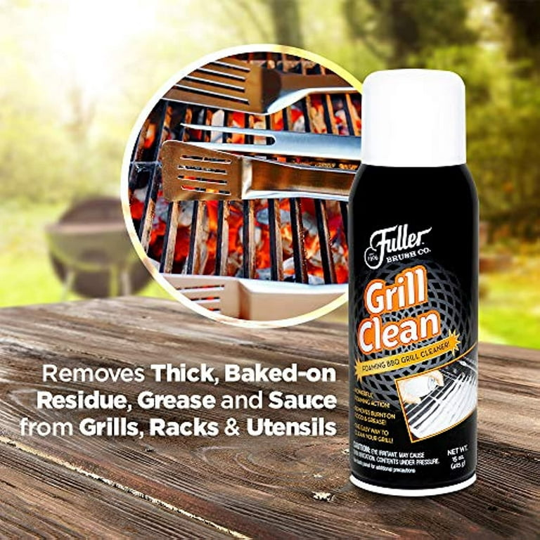 Fuller Brush Grill Cleaner - Heavy Duty Foaming Spray for Cleaning Oven, Grilling Griddle & Iron Plate - Safe & Easy Grease Remover for Clean