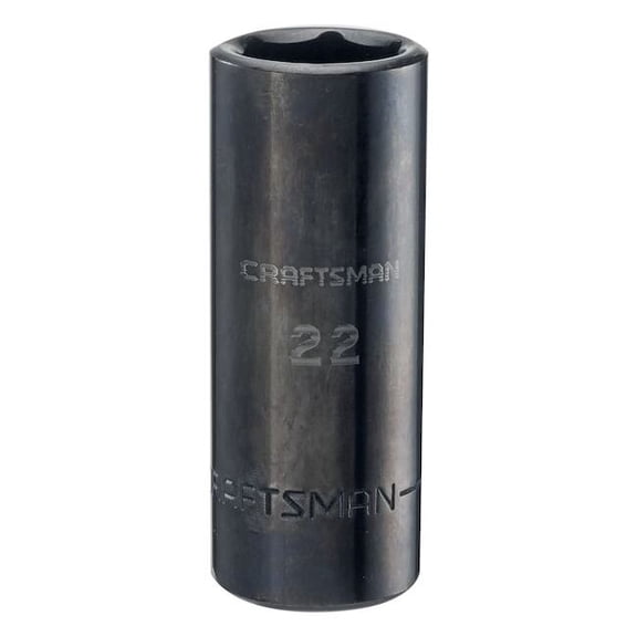 Craftsman Sockets, 1/2" Drive 22mm Metric Deep Imp CMMT16085