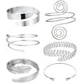 thumbnail image 1 of Ensemble de Bracelets Réglables pour Femmes Élégant Brassard Argent Or Bijoux, 1 of 4