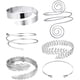 thumbnail image 1 of 6 de Brazo Esposas Superior del Brazo con Pulseras Señoras Plata Oro Ajustable Brazalete Set, 1 of 8