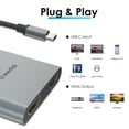thumbnail image 3 of Wavlink USB-C to Dual 4k MST Adapter, Thunderbolt 3 Compatible, USB Type C to Multi Monitor Converter(DP Alternate Mode Required), Compatib, 3 of 5