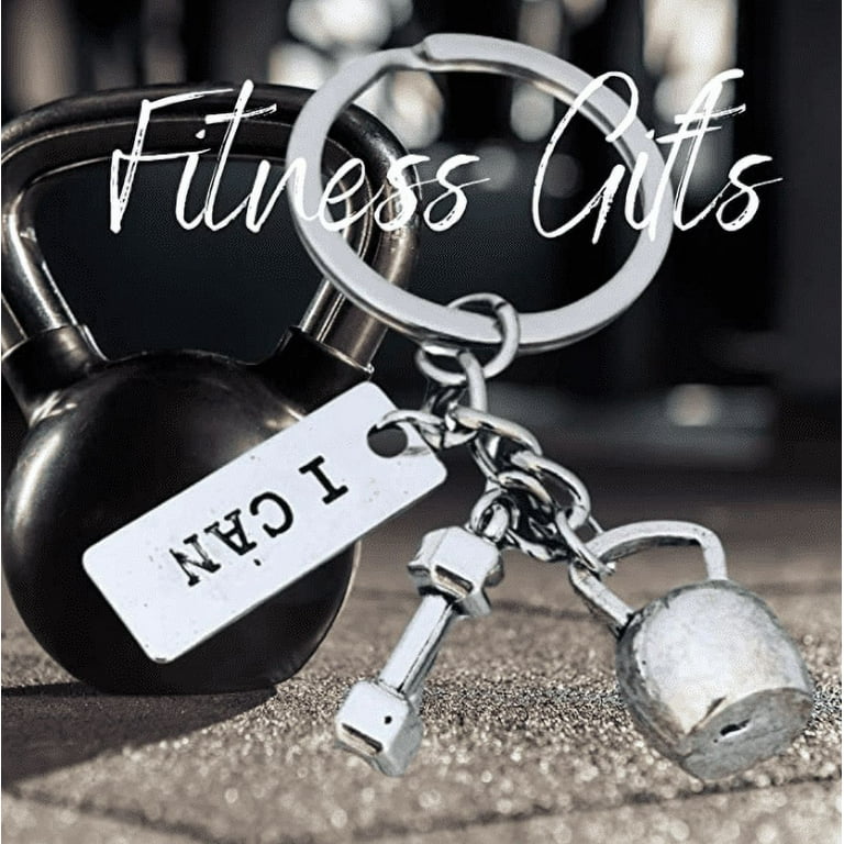 Infinity Collection Kettlebell Keychain Workout Gifts Fitness Keychains for Men and Women I Can Workout Key Keychain