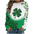 thumbnail image 1 of Chemise Saint Patrick Col Rond pour Femmes Imprimé Saint Patrick Manches Longues Chandails en Molleton Saint Patrick, 1 of 4