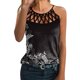 thumbnail image 1 of Mujeres damas estampado sin mangas cuello redondo pulóver chaleco camisetas sin mangas camisas blusa Pompotops lopia992158, 1 of 4