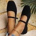 thumbnail image 6 of SuTry Women's Square Toe Mary Jane Flats Faux Adjustable Buckle Strap Lightweight Versatile Comfortable Slip On Casual Everyday Walking Shoes(36), 6 of 8