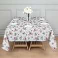 thumbnail image 3 of Pioneer Flower Floral Print Pattern Square Tablecloth, Waterproof Wipeable Spillproof Washable Table Cover for Home Kitchen Party and Daily Decor 52"x52", 3 of 6