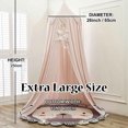 thumbnail image 2 of Hanging Play Tent Children Reading Canopies, Round Dome Princess Castle Dreamy Bedding for Girls Room House Décor, 65*250*400cm - pink, 2 of 5