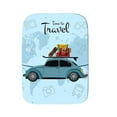 thumbnail image 1 of TISHITA Elastic Luggage Cover Washable Print Suitcase Protector Baggage Cover Suitcase Blue 22-24inch, 1 of 8