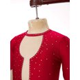thumbnail image 5 of Miutii Gymnastics Leotards for Girls Long Sleeve Unitard Athletic Dance Costume Bodysuit Dance Ballet Outfits Red 8, 5 of 7