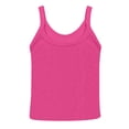 thumbnail image 5 of Womens Tank Tops Summer Sleeveless U Neck Ribbed Knit Basic Slim Going out Cami Tee Shirts,Hot Pink,Size L, 5 of 6