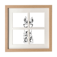thumbnail image 1 of Be Cool alpaca negro blanco citar Pantalla de escritorio de pared de marco 4 aperturas, 1 of 4