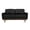 Black, variant on SESSLIFE Loveseat Sofa, 2-Seater Polyester Fabric Deep Seat Couch, Comfy Small Couch Sofa with Solid Wood Frame for Living Room Bedroom Office Apartment (Brown)