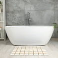 thumbnail image 5 of HMETOL Checkered Non Slip Bath Mats, Soft Fluffy Absorbent Bathroom Rugs for Shower, Sink Brown-1 16" x 24", 5 of 6