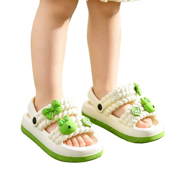Uobin Toddler Slide Sandals Boys Girls Adjustable Strap Slippers Kids Non- Open Toe Sandals Shower Bathroom Beach Pool Shoes