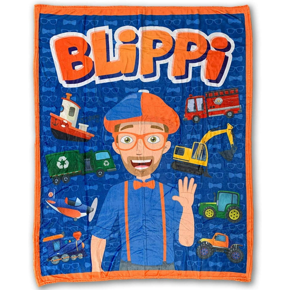 Blippi Official Polyester 48" x 60" Throw Blanket