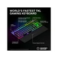 thumbnail image 3 of SteelSeries Apex Pro TKL HyperMagnetic Gaming Keyboard - World's Fastest Keyboard - Adjustable Actuation - Esports Tenkeyless - OLED Screen - RGB - PBT Keycaps - USB-C - 2023 Edition,Black, 3 of 5