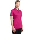 thumbnail image 4 of Sport-Tek ®  Ladies Posicharge ®  Active Textured Colorblock Polo. Lst695 M Pink Raspberry/ Grey, 4 of 6