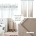 thumbnail image 2 of Deconovo Ombre Sheer Curtains Gradient Voile Linen Curtains Rod Pocket Drapes 2 Panels 52 x 96 inch Brown, 2 of 5
