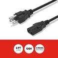 thumbnail image 2 of Staples TECH 6 ft. AC Power Cord Male to Male Black (ST62398), 2 of 6
