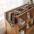 thumbnail image 4 of Lodge Bear Cabin Table Runner Linen Burlap Table Runner 72 Inches Long Vintage Brown Buffalo Plaid Boho Dresser Scarves for Kitchen Island Coffee Dining Room Party Wedding Holiday Decoration 16"x72", 4 of 8