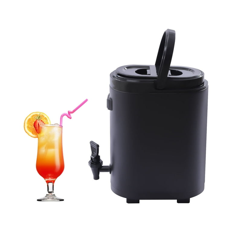 Insulated Beverage Dispenser 10 QT/2.7 Gallon, Stainless Steel Beverage  Dispenser Cold and Hot Drink dispenser with Thermometer-Spigot for Hot Tea  
