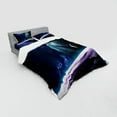 thumbnail image 3 of Ambesonne Space Bedding Set 3 Pcs, Universe with Planets, Twin, Blue Purple, 3 of 3