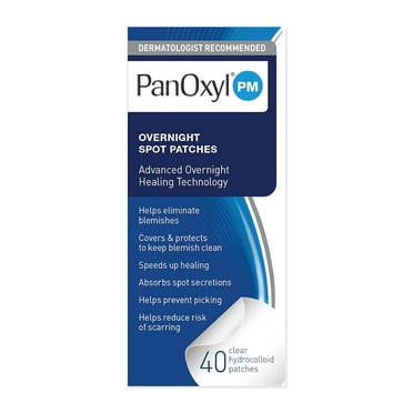 PanOxyl Overnight Spot Patches, Pimple Patch, Clear, 40 Patches