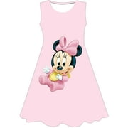 Noël Mickey Minnie Mouse imprimé filles Mickey Minnie robe robes de fête de noël bébé fille vêtements enfant en bas âge vêtements