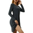 thumbnail image 5 of Women Casual Long Sleeve Jumper Pullover Sweatshirt Top Shirt Blouse Mini Dress, 5 of 7