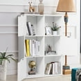 thumbnail image 5 of Costway 6 Cube Bookcase Cabinet Wood Bookcase Storage Shelves Room Divider Organization, 5 of 12