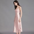 thumbnail image 3 of Pijama de tirantes de talla grande para mujer, camisón de seda helada de verano para mujer, ropa sexy larga para el hogar, 3 of 6