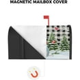 thumbnail image 2 of Mailbox Cover Cute Snowman Christmas Tree Cardinal Branch Mailbox Covers Magnetic Standard Size,Post Box Cover for Outdoor Garden Yard,Vintage Black Buffalo Plaid Mailbox Wraps Mailbox Decals 21x18in, 2 of 6