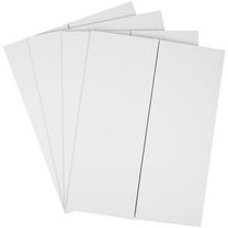 OUNONA Set of 4 Trifold Poster Boards Medium Size 25.7 x 16.9 Inches - Corrugated Display Boards for School Projects and Presentations, White