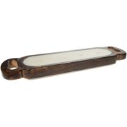 Himalayan Trading Post Medium Hand Carved Wooden Candle Tray, Red Currant, 40 oz