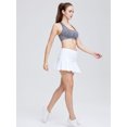 thumbnail image 4 of Women Athletic Skirt Quick Dry Running Golf Skort Pleated with Pockets, White, X-Large, 4 of 6
