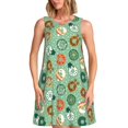 thumbnail image 1 of Fotbe Christmas Donuts Vestido de Verano sin Mangas para Mujer – Vestido Midi Línea A, Estilo Camiseta Floral, Vestido Playero Casual y Fluido, 1 of 7