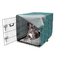 thumbnail image 5 of Colorful Dog Crate Cover, Continuous Candies Pattern Snacks Celebration Illustration, Easy to Use Pet Kennel Cover Small Dogs Puppies Kittens, 7 Sizes, Sea Blue and Multicolor, by Ambesonne, 5 of 6