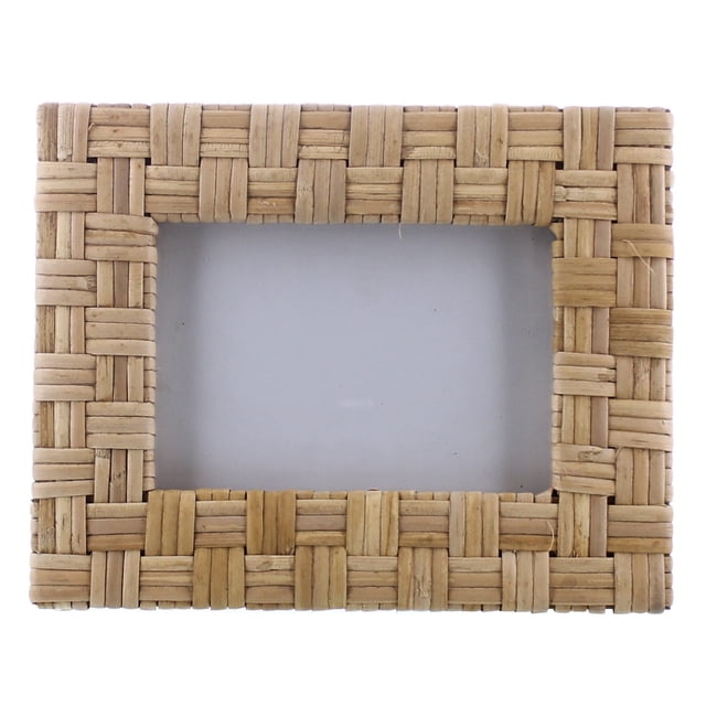 homeroots home decor 394439 4x6 Woven Bamboo Rectangular Frame