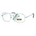 thumbnail image 3 of SA106 Rectangular Metal Frame Multi 3 Focus Progressive Reading Glasses Silver +1.5, 3 of 4