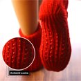 thumbnail image 5 of LEBONYARD Colorful Womens Thick Knit Winter Fleece Socks,Christmas Sleep Lovely Floor Three-dimensional Wool Thickened Warm In Winter Red, 5 of 5