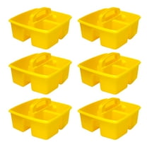Storex Small Caddy, Yellow, Pack of 6