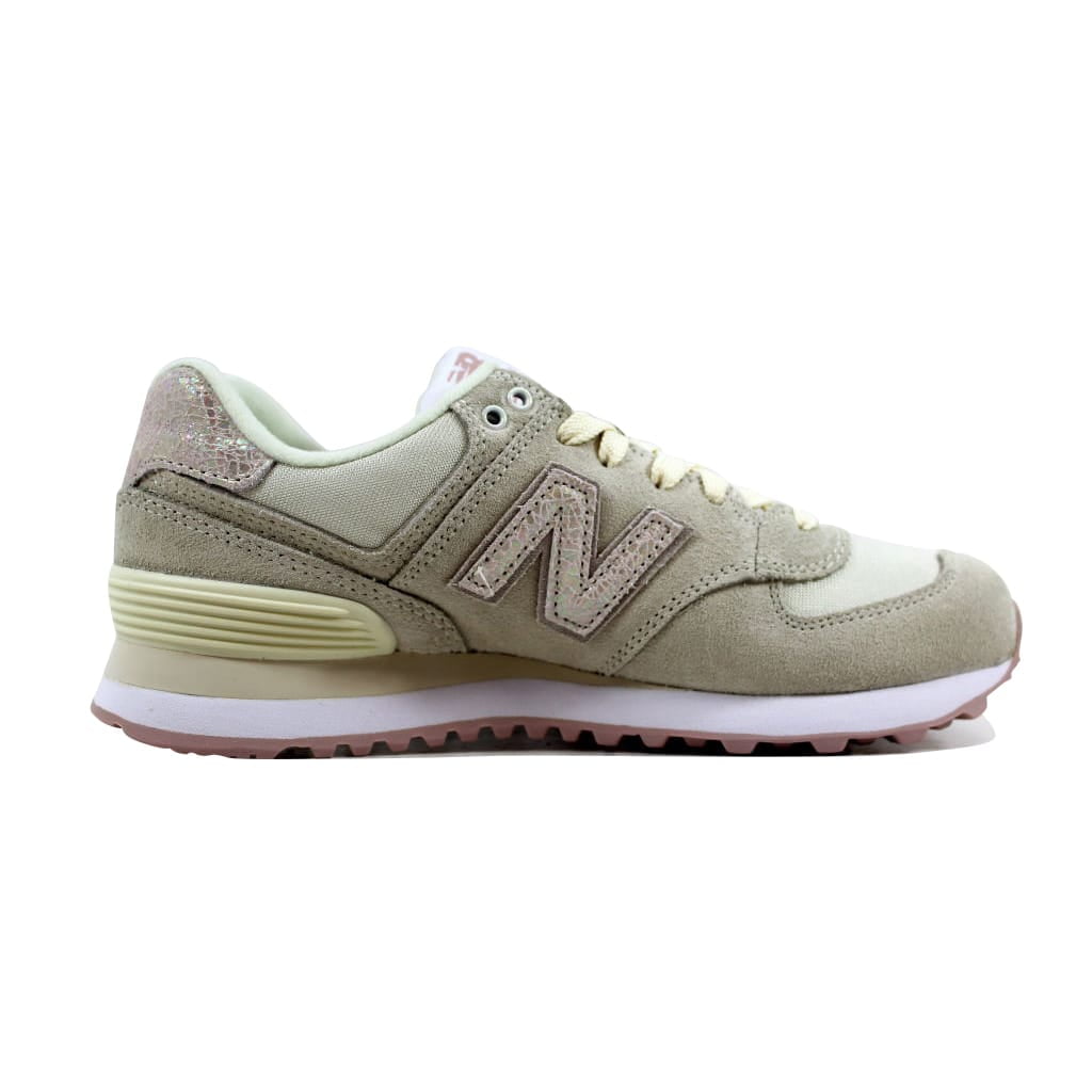 New Balance Women's 574V1 Shattered Pearl Sneaker, Angora/Faded Rose, 6.5 B  US - Walmart.com