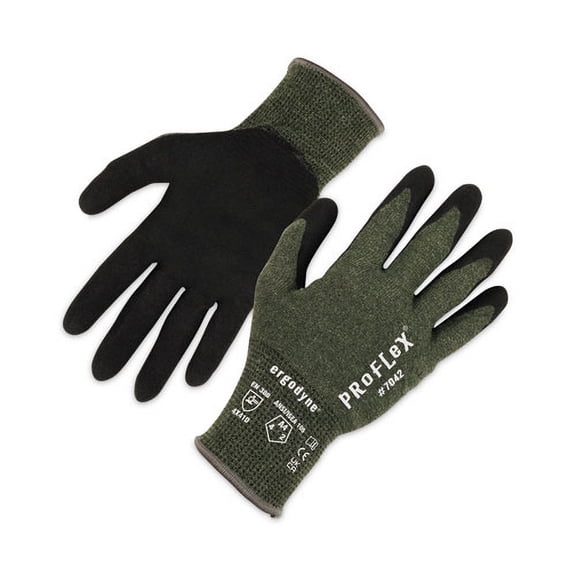 Proflex 7042 Ansi A4 Nitrile-coated Cr Gloves, Green, Small, 12 Pairs/pack, Ships In 1-3 Business Days
