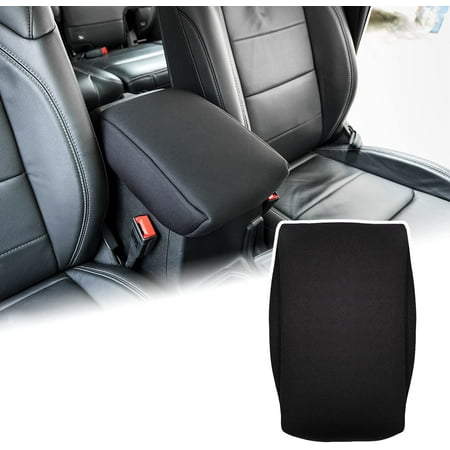 Black Armrest Pad Cover For 2018 Jeep Wrangler JL 2-Door & 4-Door - Center Console Cover
