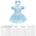 thumbnail image 4 of IBTOM CASTLE Baby Girls Princess Outfit Halloween Christmas Carnival Cosplay Fancy Dress up Romper + Headband Birthday Party Bodysuit Ballet Dancewear, 4 of 8