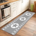 thumbnail image 3 of 2x6 Washable Runner Rug, Western Texas Star Non-Slip Hallway Runner for Entryway Kitchen Bedroom, Vintage Simple Gray White Stars Grey Indoor Carpet Runner Floor Mat, 3 of 9